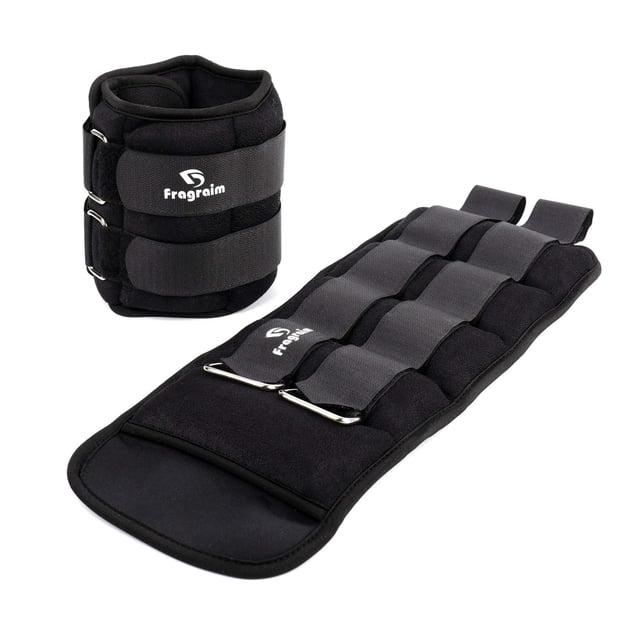 Pesas para tobillos, muñecas, brazos y piernas de 10 libras x 2 para mujeres, niños y hombres, cómodas y suaves, perfectas para bailar, correr, caminar, hacer ejercicio o hacer ejercicio (negras)