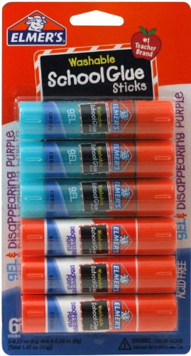 Elmer's Washable School Glue, Gel & Disappearing Purple, 6 Pack
