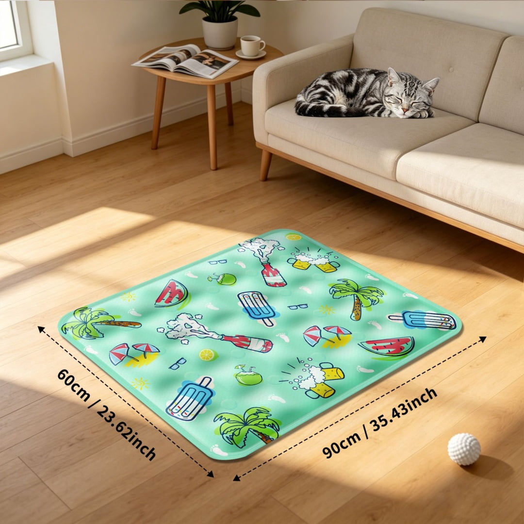120*70cm Dog Cooling Mat, 2026 New Summer Pet Mats, Portable Pet Cooling Pad for Travel, Washable Gel Coolings Mat for Dogs and Cats Indoor Outdoor, Reusable Chill Pad Suitable for All Pets