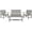 Grey Wash/Beige, variant on Safavieh Burbank Outdoor Contemporary 4 Piece Living Set with Cushion
