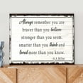 thumbnail image 2 of Inspirational Canvas Wall Art I Am The Storm" | Rustic Farmhouse Decor, Ready-to-Hang Framed Art for Bedroom, Office, Dorm, Meditation Nook | Handmade in USA, Premium Pine Frame, 2 of 5