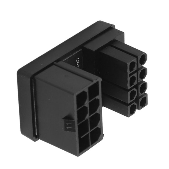 Connecteur d'Angle GPU PCIe 180, Convertisseur GPU Femelle à Mâle 8 Broches, Adaptateur de Carte Graphique Type RVS Inversé avec Coque en ABS pour PC de Bureau