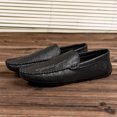 thumbnail image 6 of Men's Casual Loafers Slip On Leather Shoes Comfortable Lightweight Driving Shoes Male Moccasins Classic Penny Loafer Flats Boat Shoes Outdoor Walking Shoes, 6 of 17