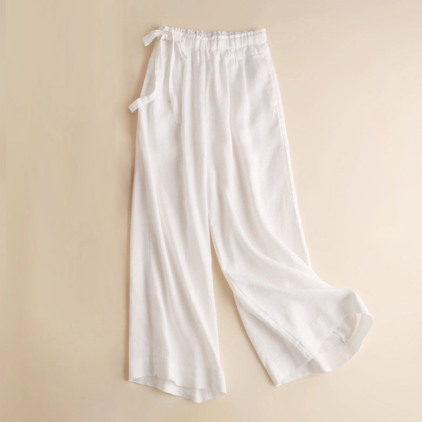 Casual Solid Frenulum Loose High Waist Straight Solid Color Bottoms Casual Solid Frenulum Loose High Waist Straight Solid Color Bottoms