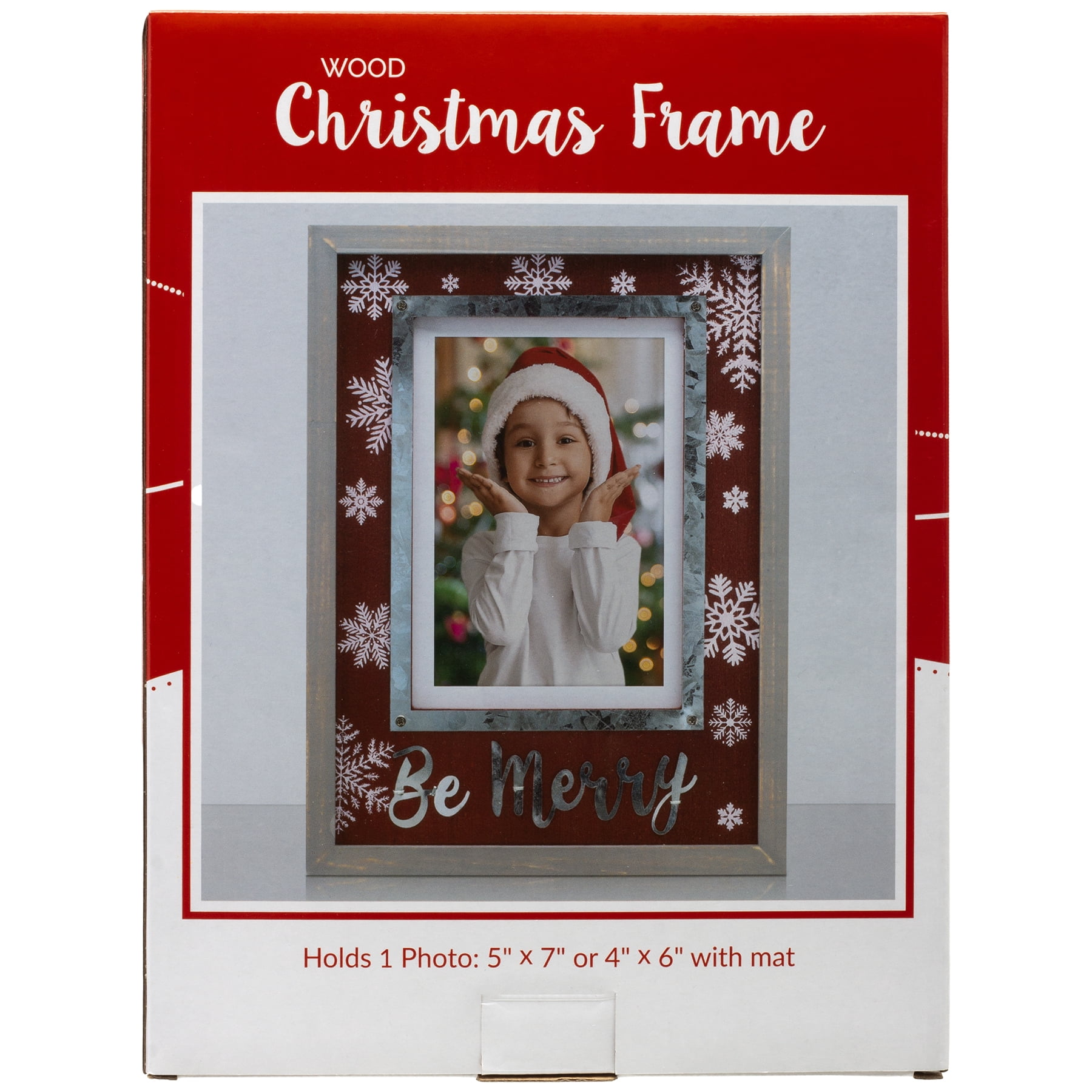 Fine Photo Gifts Be Merry Christmas 4x6 or 5x7 Wood Picture Frame