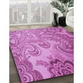 thumbnail image 3 of Ahgly Company Machine Washable Indoor Square Transitional Violet Purple Area Rugs, 8' Square, 3 of 7