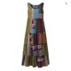 thumbnail image 2 of Qarigey Vestido de chaleco con cuello sin mangas suelto de algodón informal para mujer con estampado Irregular Vestidos Verde L Qarigey AP002073-06, 2 of 6