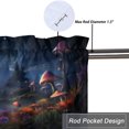 thumbnail image 5 of Mushroom Curtain Valances for Kitchen Windows Misty Forest Cartoon Fairy Tale Enchanted Forest Privacy Decorative Rod Pocket Short Window Valance Curtains 54 by 18 in, 1 Panel, 5 of 6