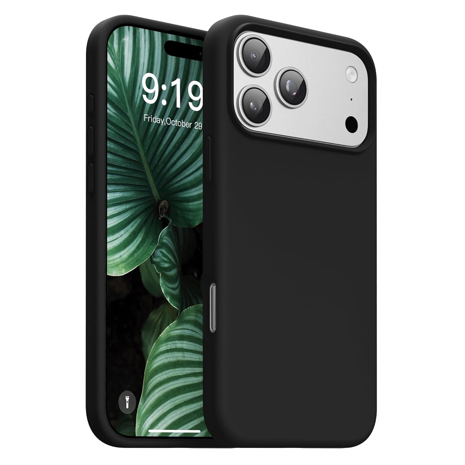 Soft Silicone Case for iPhone 17 Pro - Black