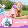 thumbnail image 3 of Nova1Lite Kids Wireless Active Noise Cancelling Headphones, Bluetooth 5.3, Safe Volume 74/85/94dB, Real 40H Battery, Type-C Fast Charging, Built-in Mic for School Travel Airplane, Purple, 3 of 7