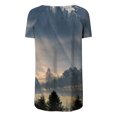 thumbnail image 5 of Camisetas de cuello redondo para mujer Camisetas con estampado vintage Camisetas de manga corta Blusa Tops Fridja  bn4304, 5 of 5