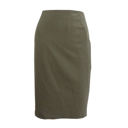 Kasper Women's Solid Pencil Skirt (4, Loden)