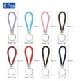 thumbnail image 2 of Uxcell 27mm Braided Leather Keychain, 8 Pack PU Woven Decoration Lanyard Strap, 2 of 5