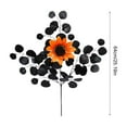 thumbnail image 3 of ZToonmas Halloween Artificial Flowers, 25.1" Black Realistic Leaf with Spooky Sumflower, Home Supplies Holiday Party Fake Plants, Ideal for Table Centerpieces, Orange, 3 of 6
