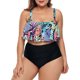 thumbnail image 1 of Señoras con almohadillas para el pecho sin aros de impresión sin espalda Sexy cubierta del vientre Split Bikini conjunto de dos piezas Fridja  nalpqowj59562, 1 of 4