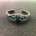 thumbnail image 5 of opvise Opening Carving Hollow Out Cuff Bracelet Vintage Turquoises Women Bangle Accessories, 5 of 8