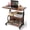 Rustic, variant on KLSMYHOKI Storage Portable Adjustable Height Desk, 32 Inch Black Rolling Computer Desk for Home Office Small Study Spaces