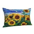 thumbnail image 2 of Kll Landscape With Sunflowers Pillow Covers Envelope Closure,Super Soft And Cozy Fuzzy Fleece Pillow Case Cover 20"X30", 2 of 9