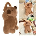 thumbnail image 2 of Capybara Shaped Tissue Dispenser Creative Soft Plush Doll Hanging Tissue Holder Decorative Vehicle Paper Box, 2 of 12