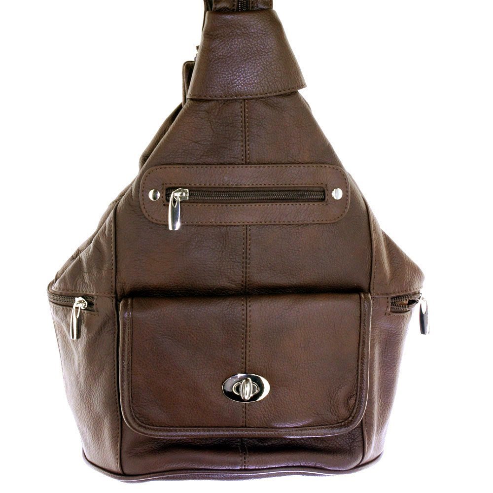 genuine leather backpack purse