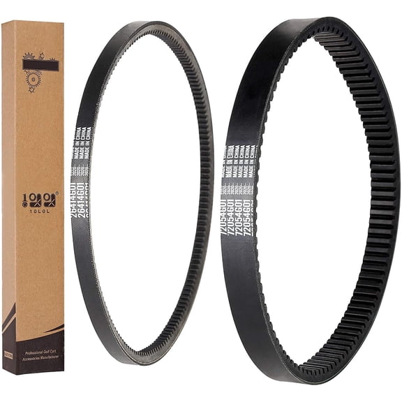 10L0L Clutch Drive Belt and Starter Generator Belt for EZGO TXT Medalist Marathon Workhorse 1994-Up 4 Cycle Gas Models OEM Part 72054-G01 26414-G01