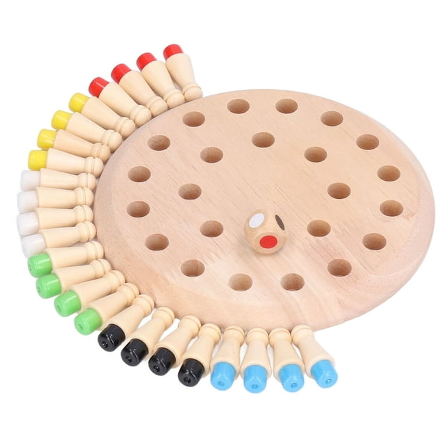 Dsseng Spptty Wooden Memory Matchstick Chess Game Funny Interaction Early Education Block Board Game For Boys Girls Wooden Matchstick Chess Game Matching Chess Games