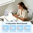 thumbnail image 5 of 2-in-1 Clip on Fan with Humidify, Humidifier Cooling Fan,Portable Desk Fan with 4 Speeds & LED Screen, Rechargeable Stroller Fan 1200mAh Battery for Home Office Outdoor, 5 of 10