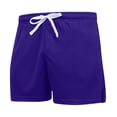 thumbnail image 6 of Only Moment Womens Lightweight Shorts Mesh Fabric with Pockets High Waisted Stretch Long Bermuda Shorts for Summer Dressy Casual Running Shorts for Women Purple,XS, 6 of 8