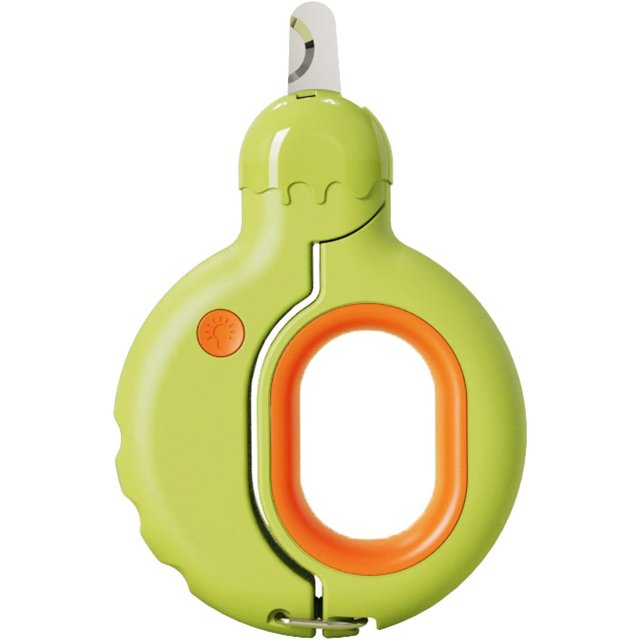 Cortaúñas para mascotas, cortaúñas para gatos con luz LED, evita cortar demasiado las uñas de gato para gatos de interior, apto para perros y gatos pequeños (verde)