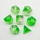 thumbnail image 1 of Dados transparentes de dos colores con juego de siete granos Dados flotantes de seda de dos colores Dados de cristal transparentes para juegos de varios números, 1 of 4