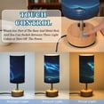 thumbnail image 3 of Touch Control Table Lamp with LED Bulb Bedside Lamp for Bedroom Living Room Glowing Blue Creature, 3 of 8