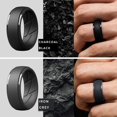 thumbnail image 3 of YWC-Men's Silicone Rings 10mm Wide 2.5mm Thick Rubber Bands, Breathable, Variety Multipack 1-10, 3 of 4