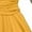 Yellow, variant on Women's V Neck Solid Color Short Sleeve Chiffon Waist Closing Evening Dress