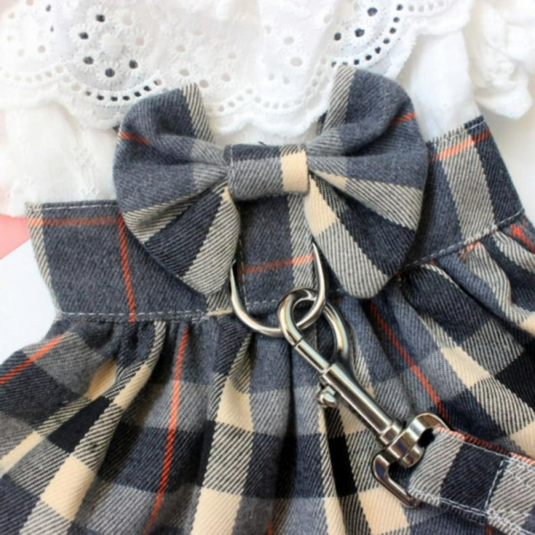 Dog Harness with Leash Set, Princess Dog Dress for Small Dog Girl, Puppy Dresses with D Ring, Pet Clothes Doggie Outfits Cat Apparel Walmart.com