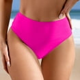 thumbnail image 5 of UAYOTSE Women's Cheeky V Cut Back High Waisted Bikini Bottom Cross Criss Swimsuit Bottoms,XXL Hot Pink, 5 of 7