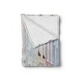 thumbnail image 2 of City Old Houses Soft Flannel Fleece Throw Blanket, Facades of the Colorful English Houses in Pastel Pale Colors in London, Cozy Plush for Indoor and Outdoor Use, 70" x 90", Multicolor, by Ambesonne, 2 of 5