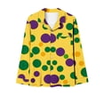 thumbnail image 3 of Puntoco Conjunto de pijama estampado con bolsillo para uso diario en el hogar para mujer, 3 of 4