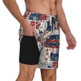 thumbnail image 2 of Fuzoiu Marine Sailing Print Men's Swim Shorts,Quick-Dry Double-Layer Swim Trunks,Board Trunks,Beach Shorts Swimwear Bathing Suits-Medium, 2 of 6