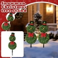thumbnail image 5 of Fasiaou 1 Counts Artificial Snowman Topiary Tree 30 Inch Outdoor Indoor Decor with Red Bow Santa Hat Faux Plants for Porch Garden Christmas Holiday Festive Decoration, 5 of 8