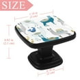 thumbnail image 3 of 4 Pcs Square Cabinet Handle Cupboard Knob Drawer Pulls Handle Alpaca Drawer Knobs with Screws Furniture Decoration, 3 of 5