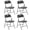 Black-Plastic, variant on EDX 8 Pack Folding Chairs with Ergonomic Back, Heavy Duty Plastic Stackable Portable Folding Chairs, Weight Capacity 330 Lbs, For Home, Office, Events, White