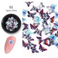 thumbnail image 1 of Bidobibo Fake Nails Art Holographic Glitter Butterfly Nail Sequins 3D Nail Decoration Press On Nails,Nail Stickers, 1 of 2