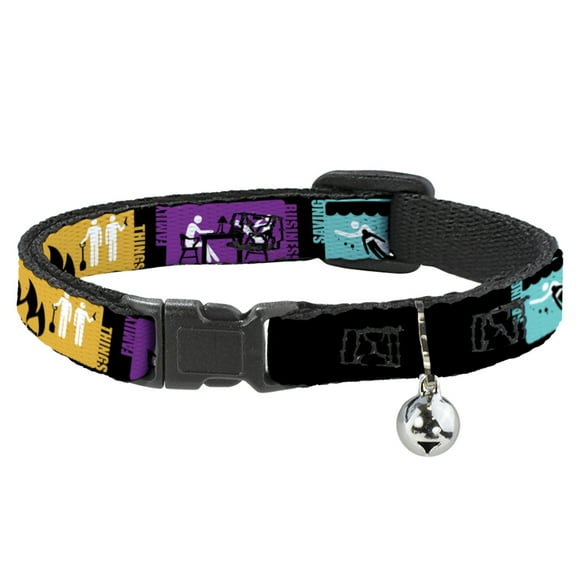 Supernatural Breakaway Cat Collar With Bell, Plastic Clip, Easy Adjustable, Supernatural Saving People Hunting Things Family Business, 8.5 to 12 Inches 0.5 Inch Wide