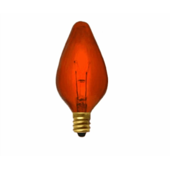 GoodBulb 15W F10 Incandescent Light Bulb Transparent Amber 130V E12 Candelabra Base Decorative Flame Tip 4 Pack