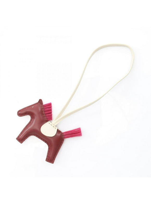 Pre-Owned Hermes Herms Rodeo PM Charm Accessory Leather Anjo Miro Horsehair Women's... (Good)