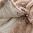 thumbnail image 3 of Gibobby Chamarra niñaChaqueta para niñas pequeñas, moda de otoño e invierno, chaquetas con capucha y cuello de lana para niños pequeños, chaquetas de lan(Caqui, 12-13 Años), 3 of 5