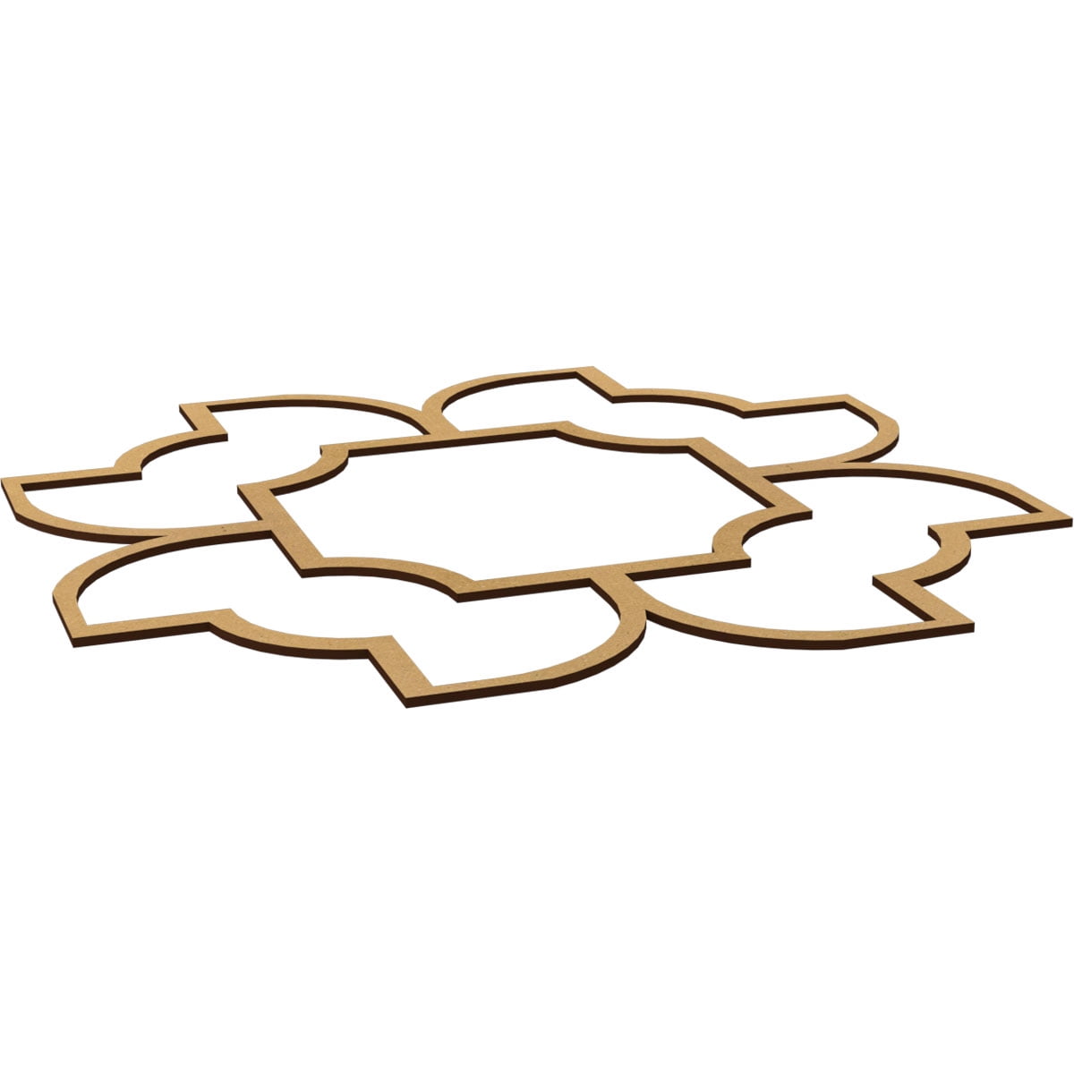 83"W x 83"H x 3/8"T King Size Anderson Decorative Fretwork Wood Ceiling Panels, Wood (Paint Grade)
