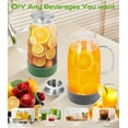 thumbnail image 6 of NestE Glass Pitcher with Lid, ZBUFAN 68oz/2 Liter Glass Water Pitcher with Handle and Lid, Anti-Slip Base Juice Jug for Ice Tea, Sun Tea, Sangria, Lemonade Fridge Pitchers for Drinks Gray, 6 of 14