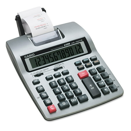 Casio HR-150TM Two-Color Printing Calculator, Black/Red Print, 2.4 (Best 10 Key Calculator)