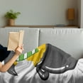 thumbnail image 3 of Leprechaun Soft Flannel Fleece Throw Blanket, Upside down Funny Elf Legs in a Pot Full of Coins, Cozy Plush for Indoor and Outdoor Use, 60" x 80", Grey Multicolor, by Ambesonne, 3 of 5